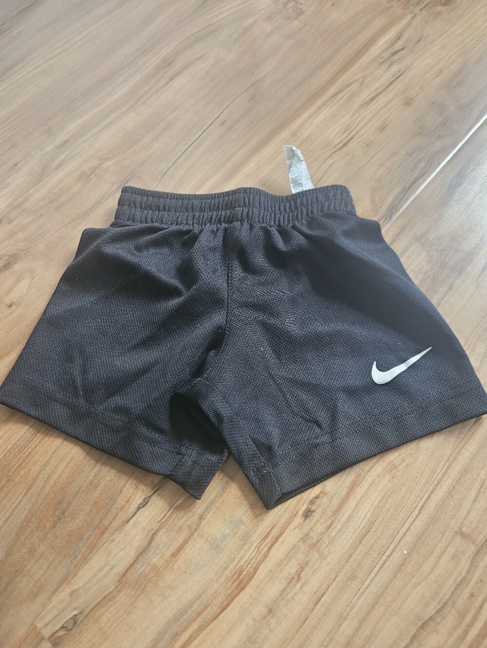 Nike Black Kids Mesh Athletic Shorts with White Swoosh 2t